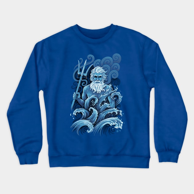 Poseidon Crewneck Sweatshirt by c0y0te7